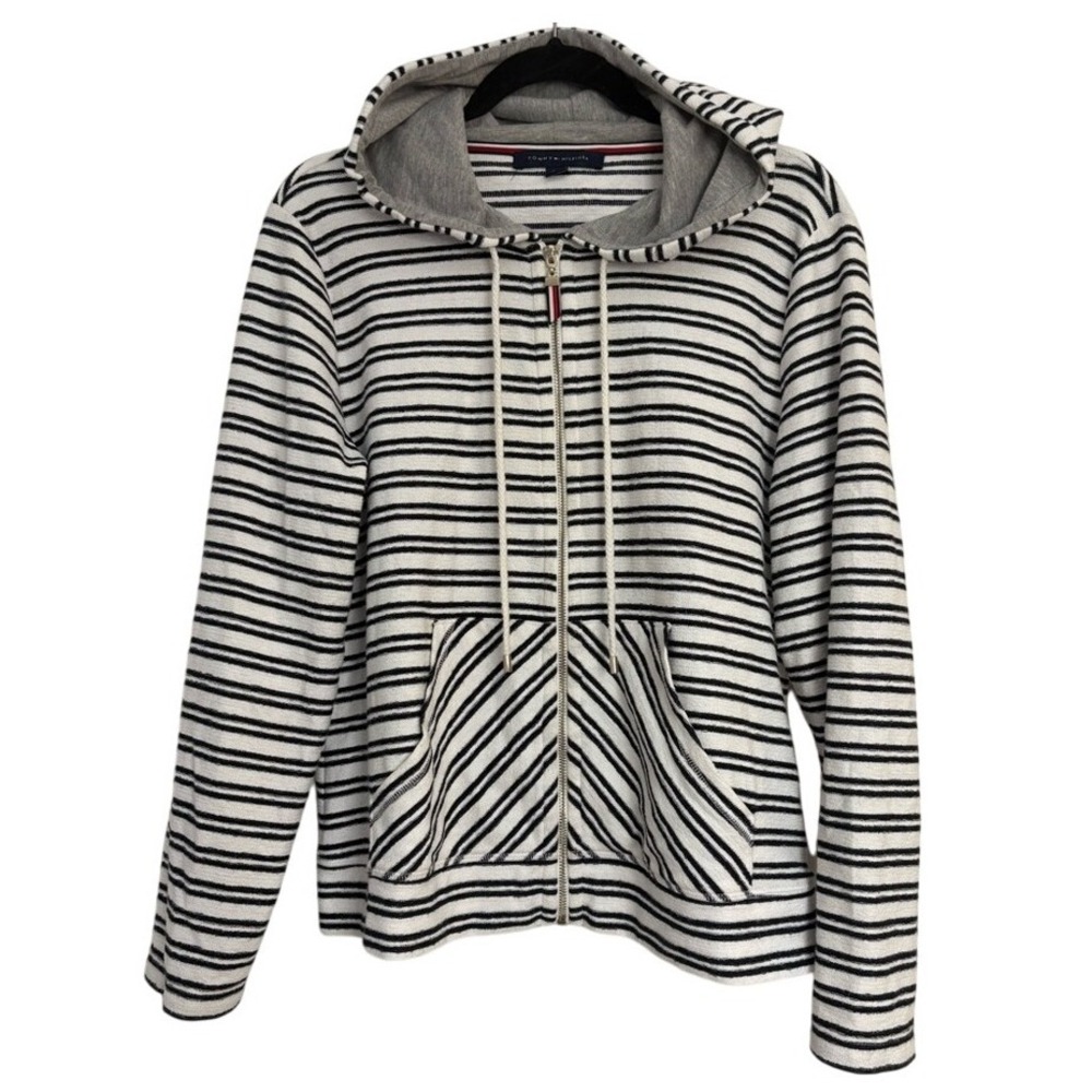 Tommy Hilfiger Large Full-Zip Striped‎ Hoodie